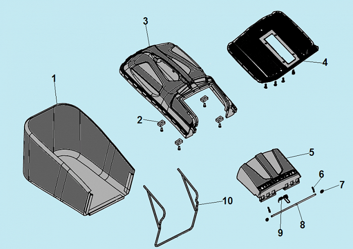 5 ТРАВОСБОРНИК Газонокосилка CHAMPION LM4630