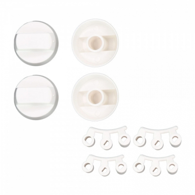 Ручка переключения плиты универсальная, белая, комплект 4шт, WL1032